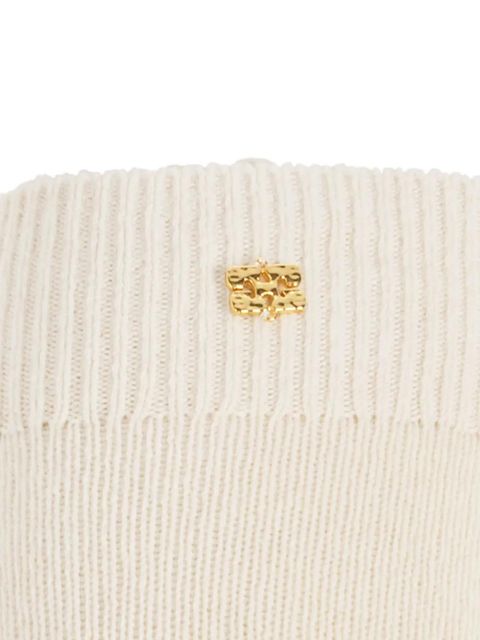 GANNI logo-plaque socks - Neutrals - zdjęcie produktu nr 2