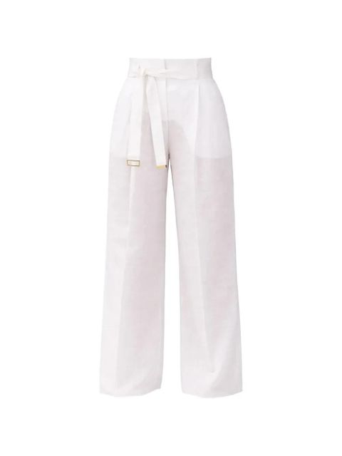 Max Mara belted trousers - White - zdjęcie produktu nr 1