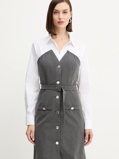 Morgan sukienka kolor szary mini dopasowana ROIMI1 - zdjęcie produktu nr 1