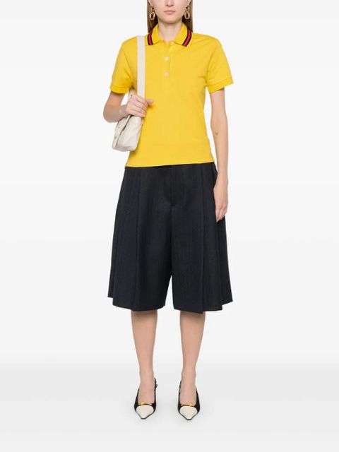 Gucci logo-embroidered polo shirt - Yellow