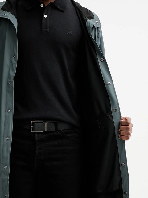 Rains kurtka 12020 Long Jacket kolor niebieski przejściowa 12020