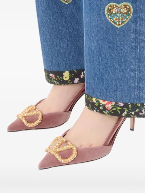 Valentino Garavani 80mm VLogo Signature embellished pumps - Pink - zdjęcie produktu nr 2