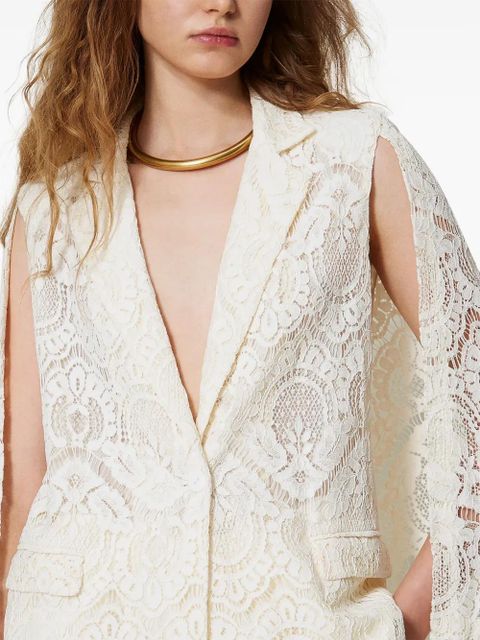 TWINSET lace blazer - White