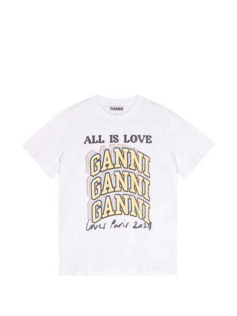 GANNI logo T-shirt - White - zdjęcie produktu nr 1