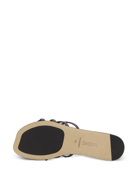 LOEWE leather slides - Red