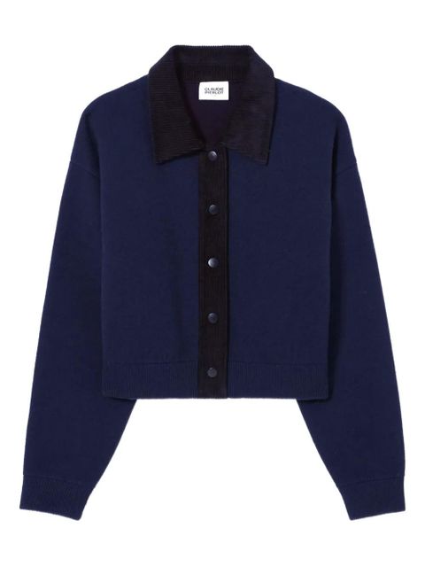 Claudie Pierlot collared wool cardigan - Blue - zdjęcie produktu nr 1