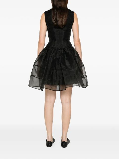 Cecilie Bahnsen crew-neck mini dress - Black