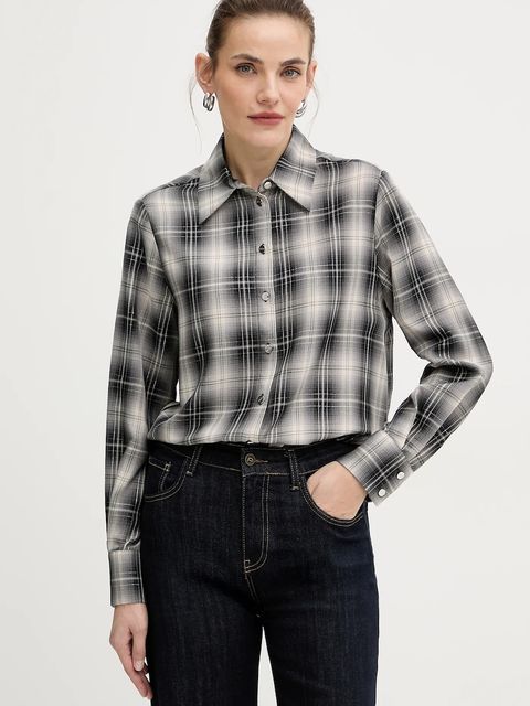 Liu Jo koszula damska kolor czarny relaxed z kołnierzykiem klasycznym MF5493 T107A - zdjęcie produktu nr 1