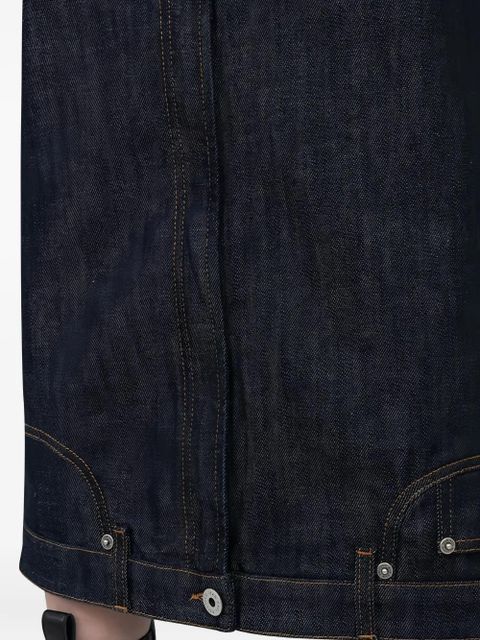 Jean Paul Gaultier upside-down denim skirt - BLUE