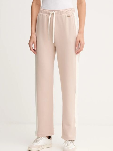 BOSS spodnie dresowe damskie kolor beżowy gładkie 50550717 - zdjęcie produktu nr 1