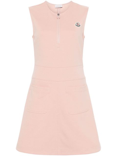 Moncler logo-appliqué mini dress - Pink - zdjęcie produktu nr 1