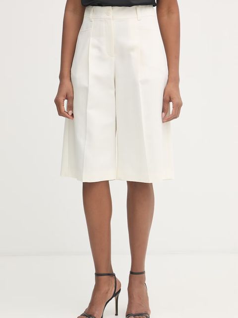 BOSS Orange szorty eleganckie damskie z dodatkiem lnu C Talarina1 - zdjęcie produktu nr 2