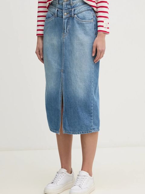 Pepe Jeans spódnica jeansowa MIDI SKIRT HW DOUBLE - zdjęcie produktu nr 1