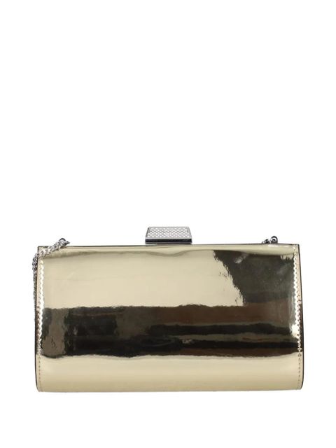 Jimmy Choo leather crystal-embellished clutch bag - Gold - zdjęcie produktu nr 1