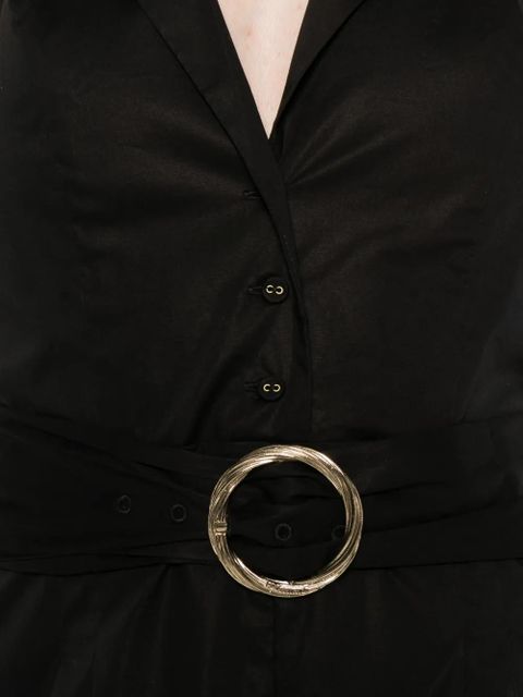 TWINSET collared belted jumpsuit - Black