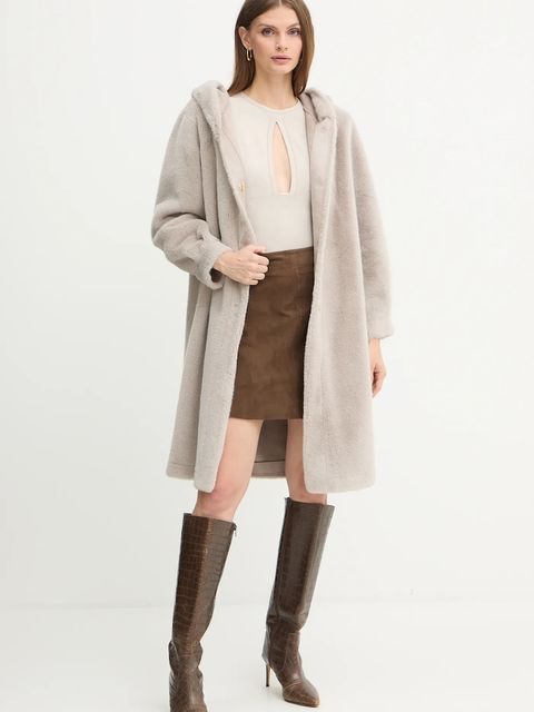 Pinko body damska kolor beżowy gładka 106088 A308 - zdjęcie produktu nr 2