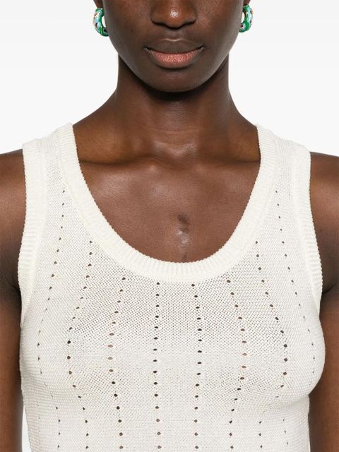 ETRO pointelle-knit top - White