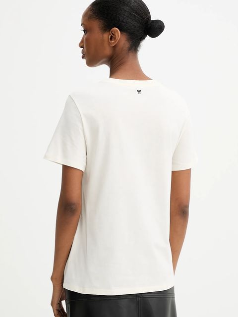 Weekend Max Mara t-shirt bawełniany GUGLIA damski kolor beżowy 2525976031600