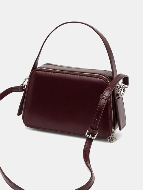 Answear.LAB torebka skórzana kolor bordowy