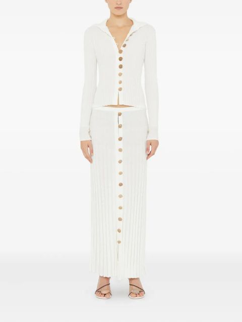 Christopher Esber button-details cardigan - White - zdjęcie produktu nr 2