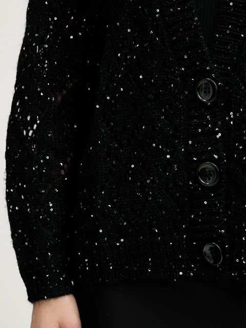 United Colors of Benetton kardigan damski kolor czarny 1LPRD605A