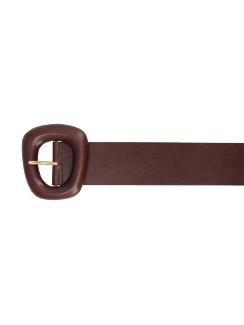 Saint Laurent sculpted-buckle leather belt - Red - zdjęcie produktu nr 2