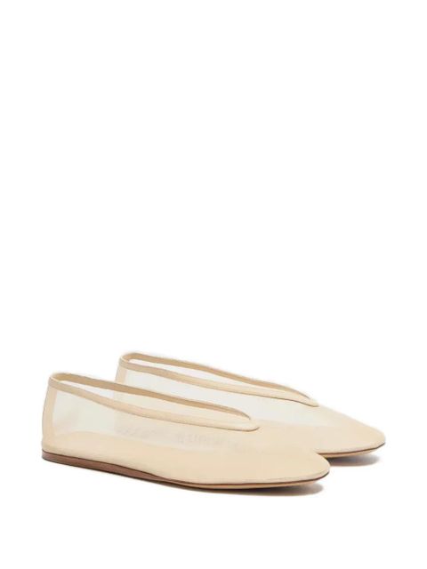 Le Monde Beryl Luna mesh almond-toe ballet flats - Neutrals