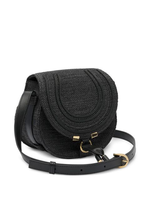 Chloé Marcie woven-detail flap shoulder bag - Black