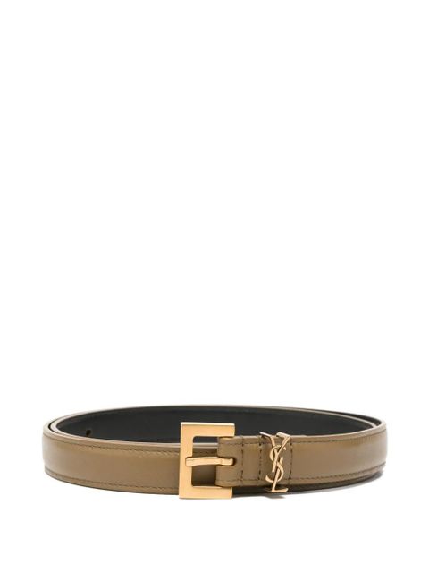 Saint Laurent Cassandre-plaque belt - Green - zdjęcie produktu nr 1