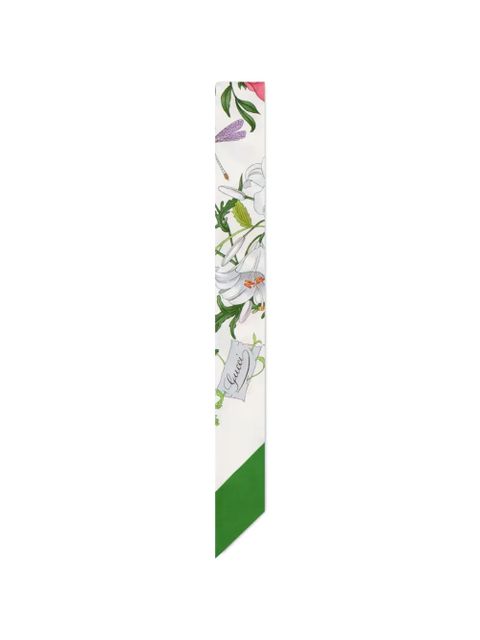 Gucci flora-print ribbon - White - zdjęcie produktu nr 2