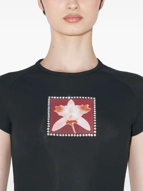 MISBHV x Robert Mapplethorpe Foundation orchid-print T-shirt - Black