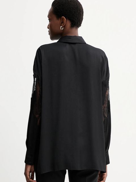IRO koszula damska kolor czarny relaxed z kołnierzykiem klasycznym WP18BASLAN - zdjęcie produktu nr 2