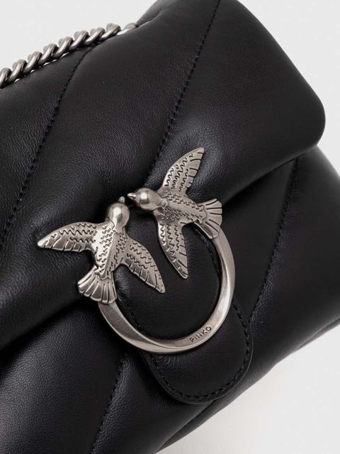 Pinko torebka skórzana kolor czarny 100039 A0F2