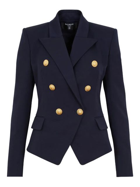Balmain double-breasted wool jacket - Blue - zdjęcie produktu nr 1