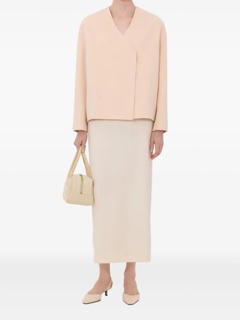 LouLou de Saison MAARA asymmetric collarless jacket - Neutrals