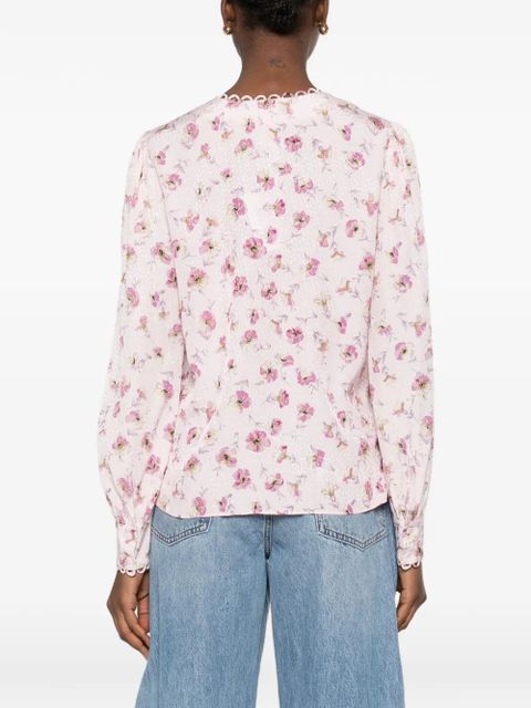 TWINSET floral V-neck blouse - Pink