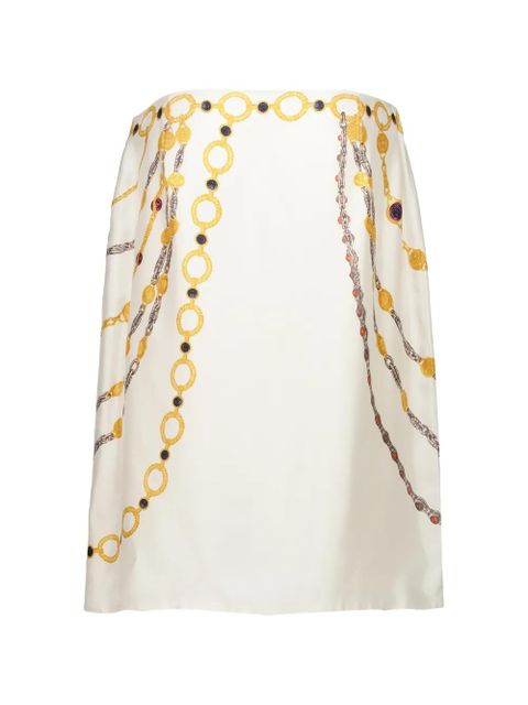 Versace The Lover printed silk-twill skirt - Neutrals - zdjęcie produktu nr 2