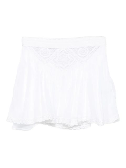 MARANT ÉTOILE Goldie lace-trim mini skirt - White - zdjęcie produktu nr 1