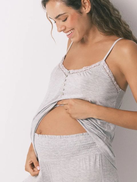 women'secret piżama damska kolor szary 4462645