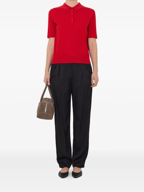 LouLou de Saison Migo button ribbed polo shirt - Red - zdjęcie produktu nr 2