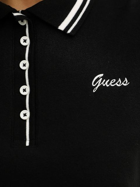 Guess polo FABIA damski kolor czarny V5BP00 K1891