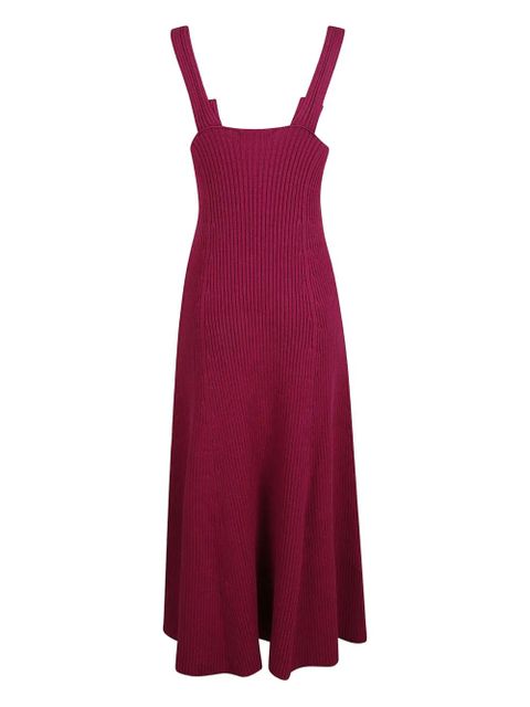Jil Sander V-neck ribbed-knit dress - Pink - zdjęcie produktu nr 2
