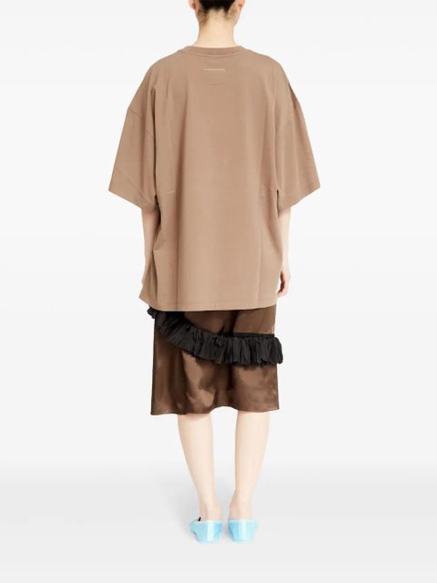MM6 Maison Margiela round neck T-shirt - Brown