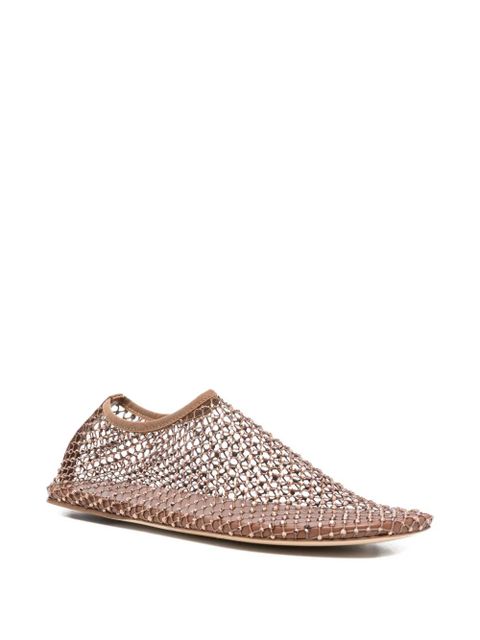 Christopher Esber crystal-embellished ballet flats - Brown