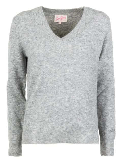 MC2 Saint Barth Anise V-neck knitwear - Grey - zdjęcie produktu nr 1