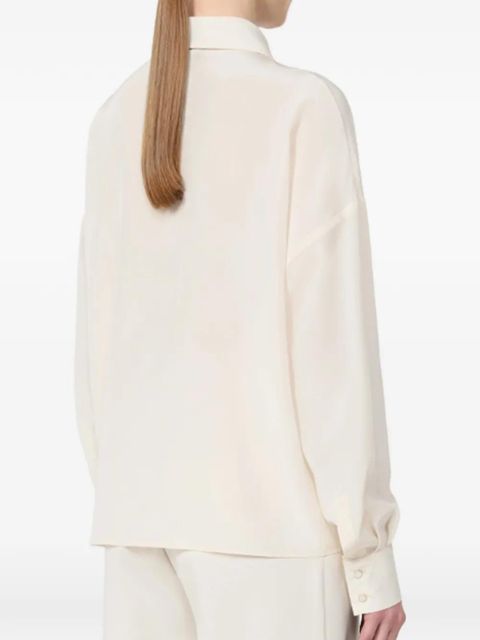 Max Mara MStcolono tie-detail pleated shirt - Neutrals - zdjęcie produktu nr 2
