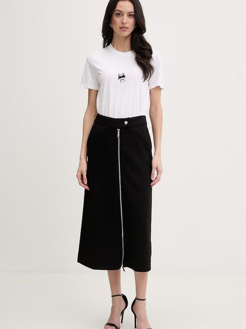 Karl Lagerfeld t-shirt damski bawełniany IKON - zdjęcie produktu nr 1