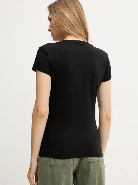 Armani Exchange t-shirt bawełniany damski kolor czarny XW000553 AF12064