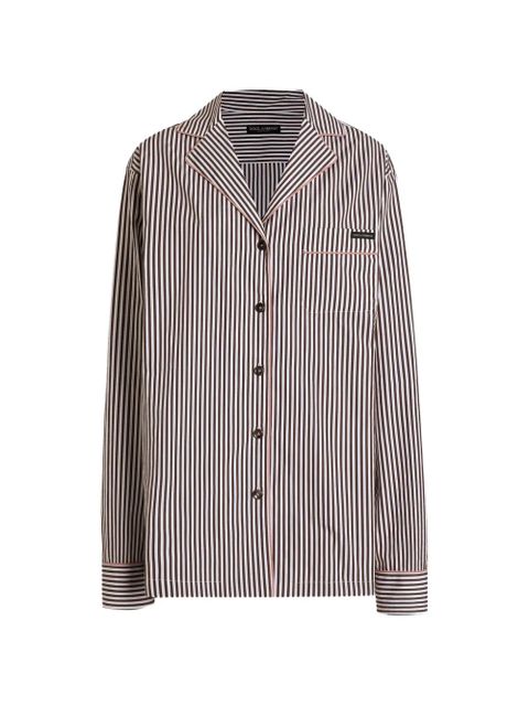 Dolce & Gabbana striped poplin shirt - Brown - zdjęcie produktu nr 1
