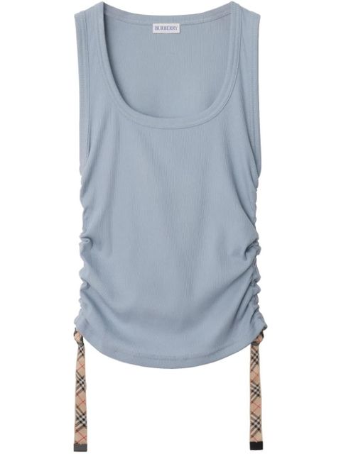 Burberry Check-trim tank top - Blue - zdjęcie produktu nr 1